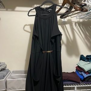 The Limited size 16 black dress with gold hardware and tummy flattering draping